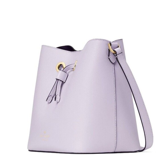 New Kate Spade Sadie Bucket Bag Leather Lilac Frost - Picture 2 of 4